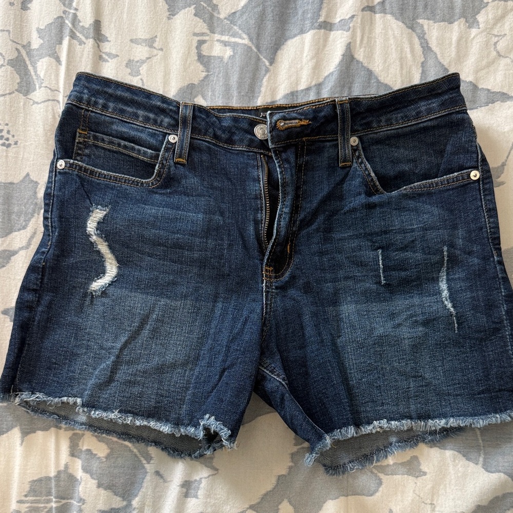 Just black Denim Blue Women Shorts